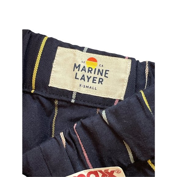 NWT Marine Layer Cecille Skirt in Navy Multi Stripe X-Small - Picture 7 of 8